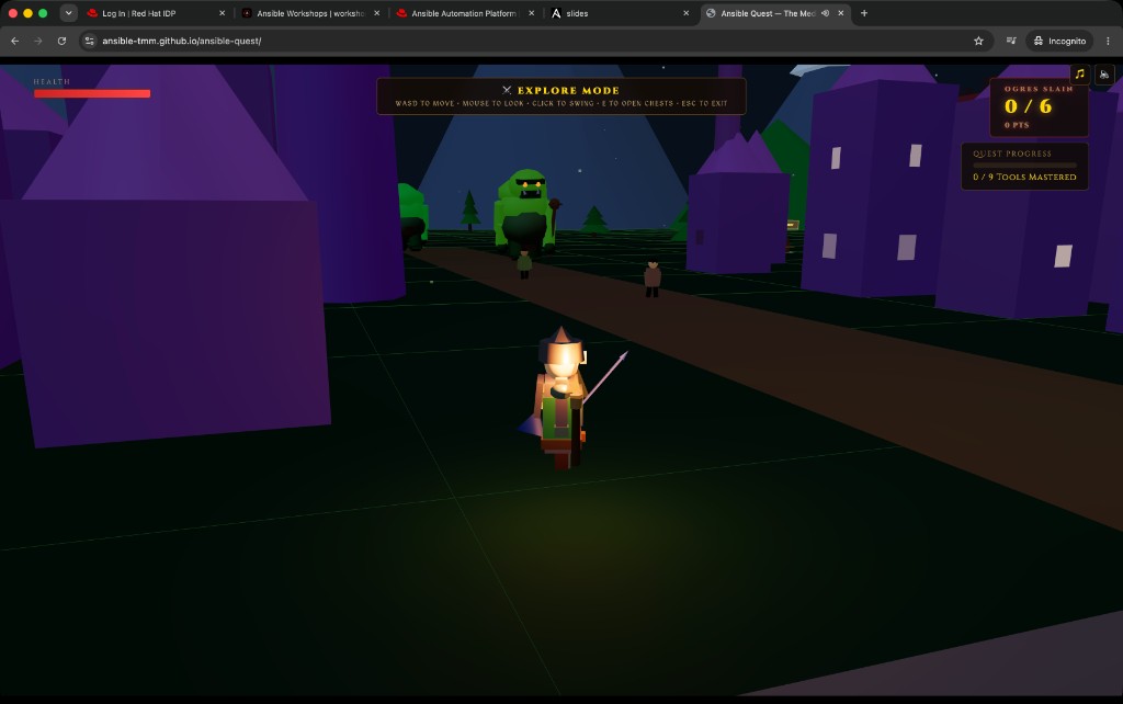 Ansible Quest gameplay