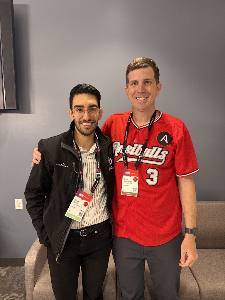 With HashiCorp co-founder Armon Dadgar — AnsibleFest, Atlanta, 2025