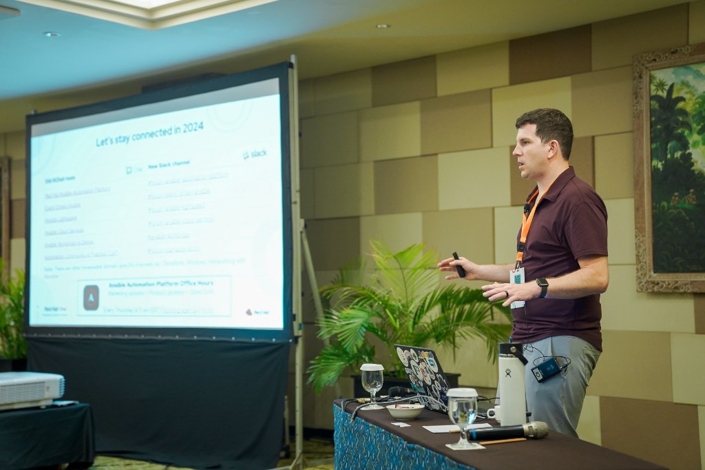 Teaching a workshop — Red Hat One, Indonesia, 2024