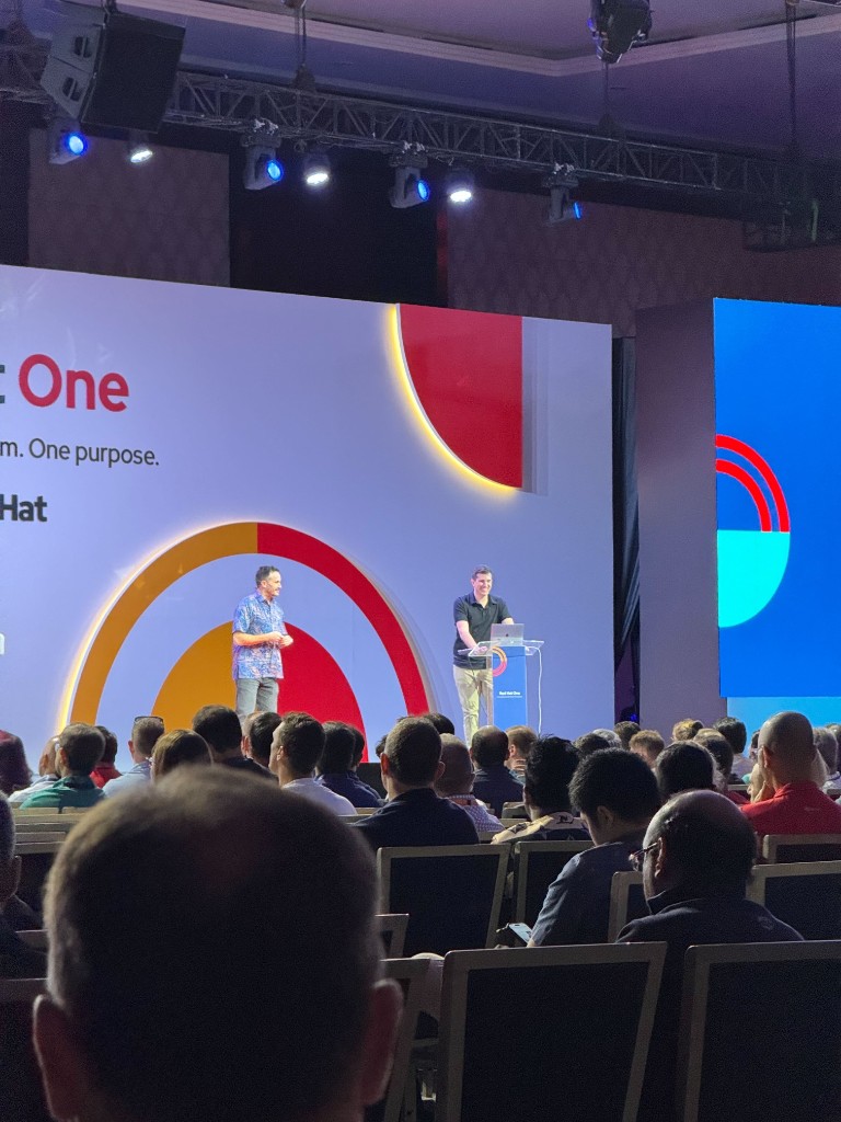 On stage — Red Hat One, Indonesia, 2024