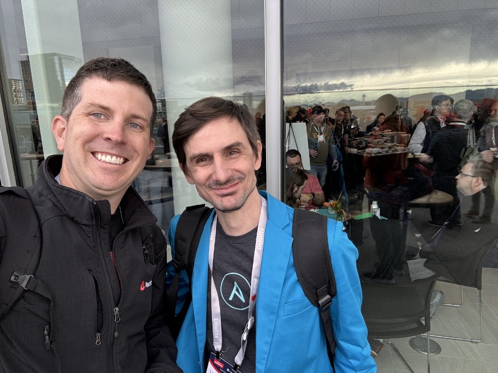 With a fellow Red Hatter — Red Hat Summit, Denver, 2024
